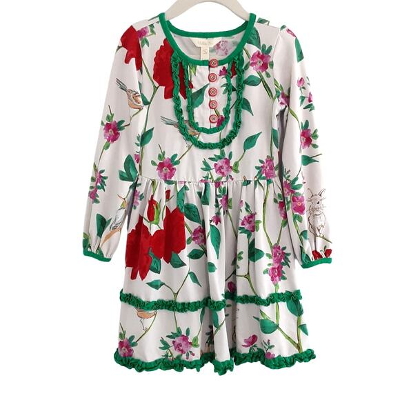 Matilda Jane Make Believe Woodland Wonders Dress Girls 4 Long Sleeve Christmas - Picture 2 of 15
